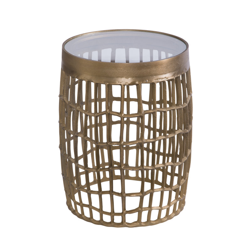 Harper Glass Top End Table
