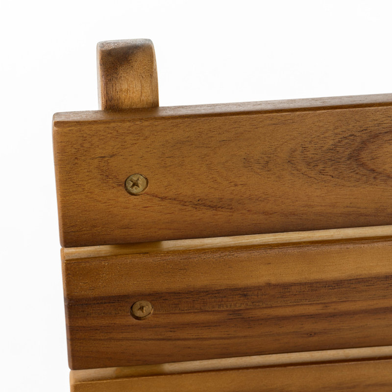 Chaise de salle à manger d'extérieur pliante en bois d'acacia (ensemble de 2), Natural