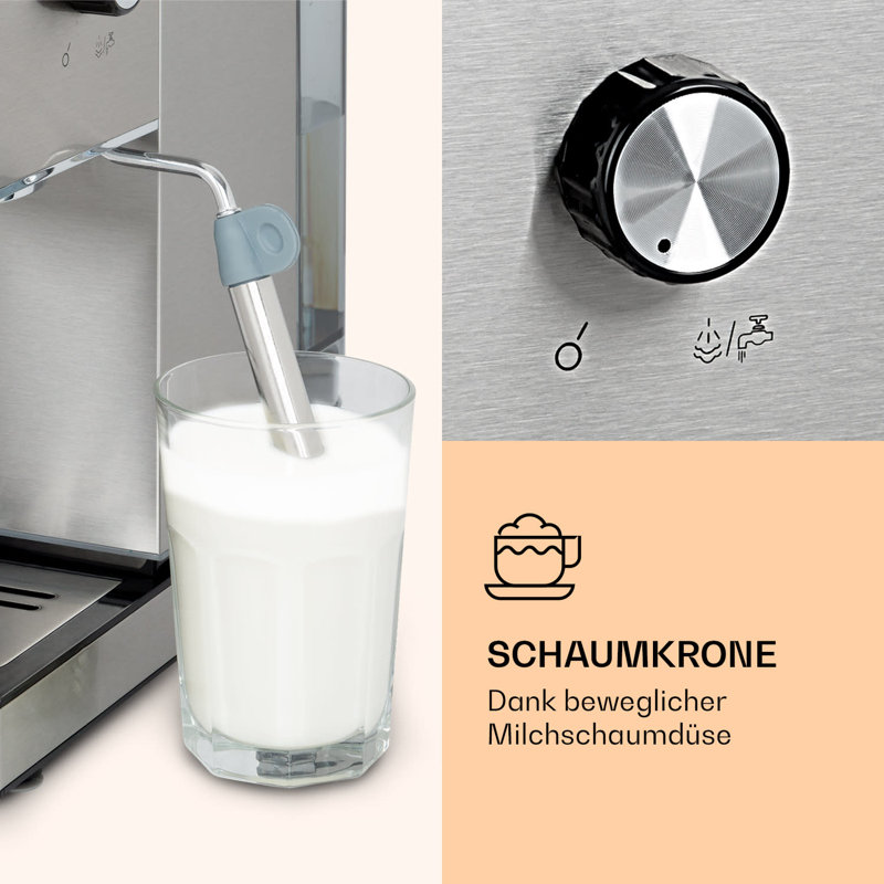 Pausa espresso maker 1350 watts 20 bar pressure water tank: 1.4 L stainless steel, Grey/Brown/Blue