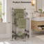 Porte-serviettes autoportant en métal avec 3 barres et tablette de rangement pour serviettes, articles de toilette et articles essentiels pour la salle de bain