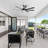 52" 8-ABS Blades Smart Big Ceiling Fan With Led Light And Dimmable, Remote/App/Voice Control/Reversible Motor-1220249252