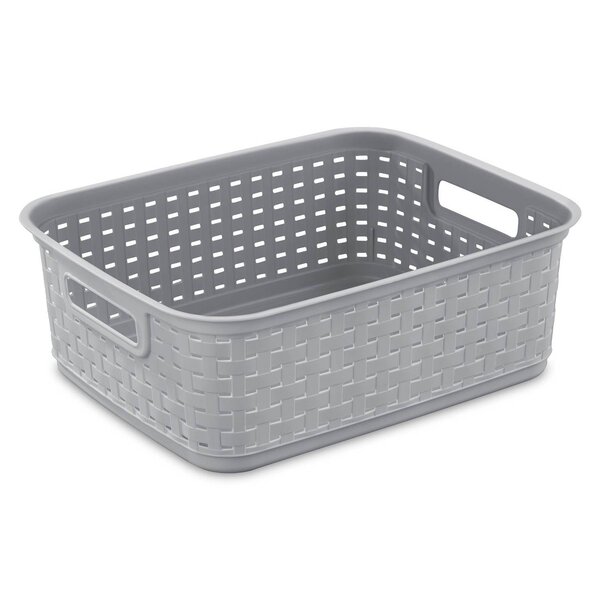 Small Plastic Storage Basket 11.5 x 7.75 x 4.25 Inch - Bedroom