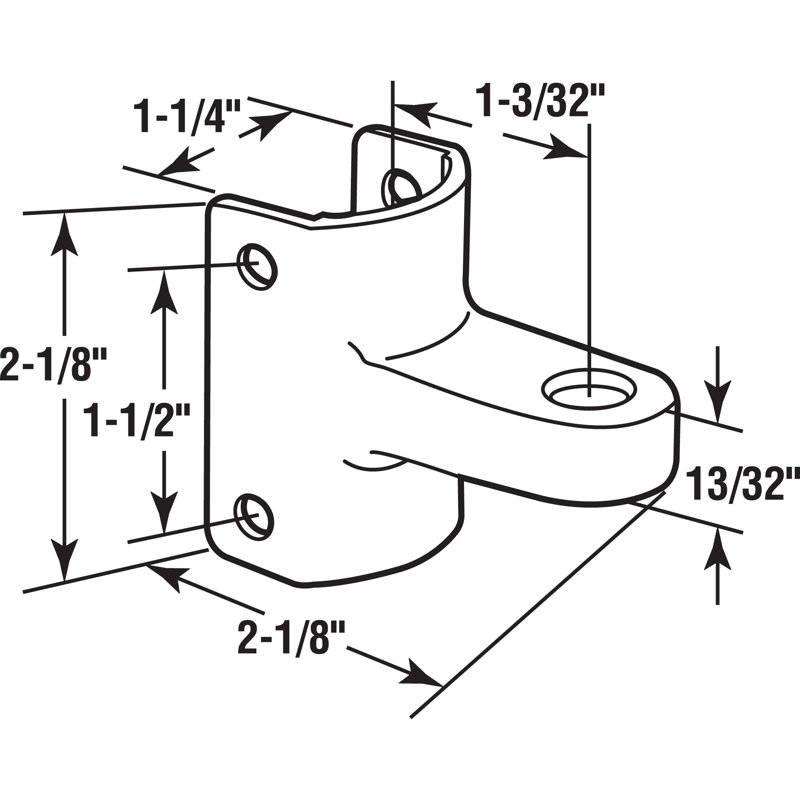 Post Mounted Top Pivot Hinge, 1-1/4 in., Zamak, Chrome, 5/8 in.  Pintle (Single Pack)