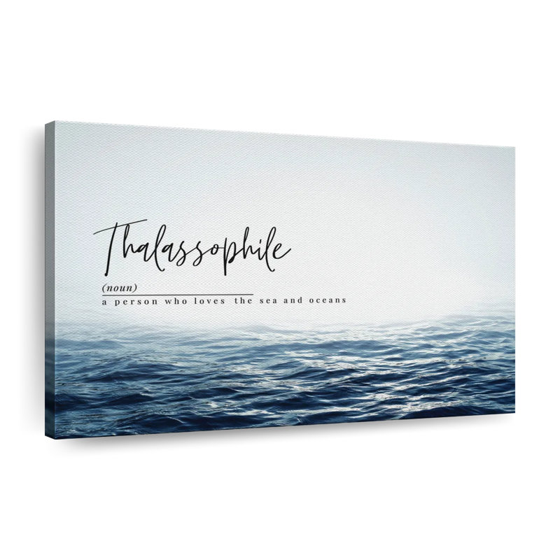 " Thalassophile Definition " by Yi Art, 34" H x 51" W x 1.25" D