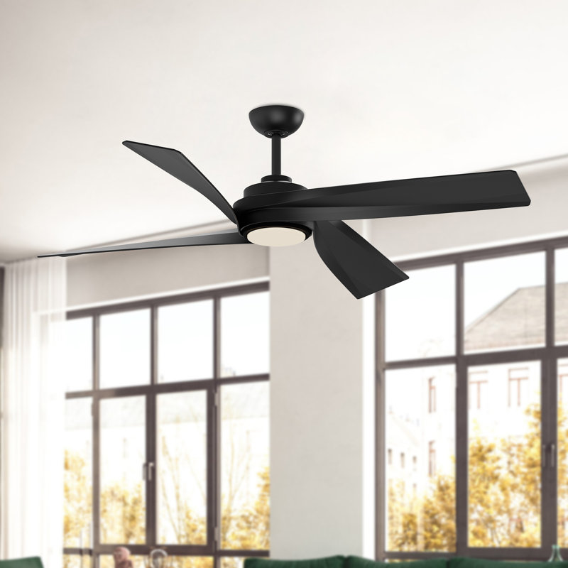 Horizon LED Ceiling Fan, Matte Black, Matte Black