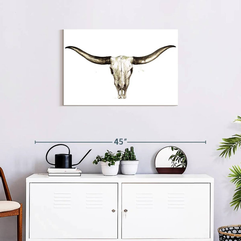 Crâne Kerner Longhorn, H 20 po x l 30 po