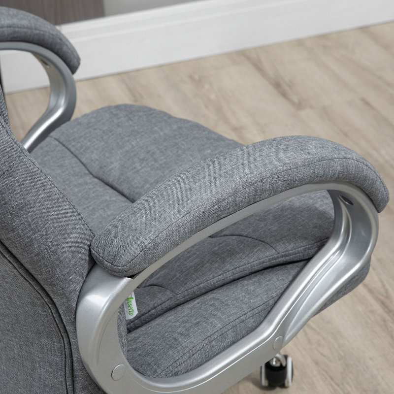 Fauteuil de direction à haut dossier et hauteur réglable, gris