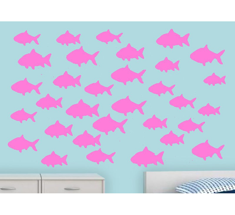 Décalcomanie murale poisson Hunsberger, Mauve
