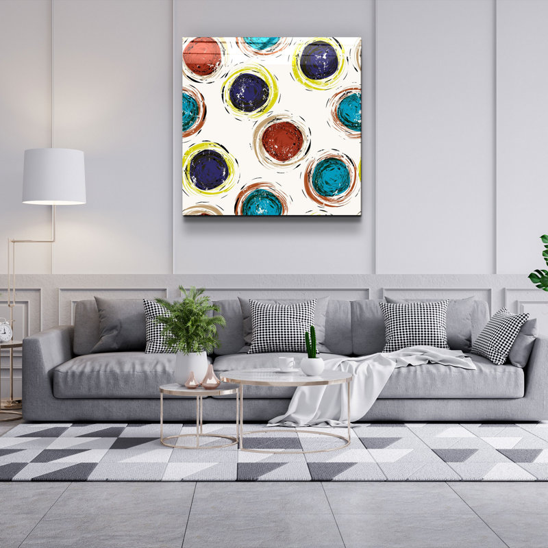 Stunning Decorative Tempered Glass Painting, 19.7 x 19.7 Inches | 100% Tempered Glass, Thickness: 0.16 Inches | UV Printing for Vibrant Colors | Perfect for Home Décor, Living Room or Office Wall Art