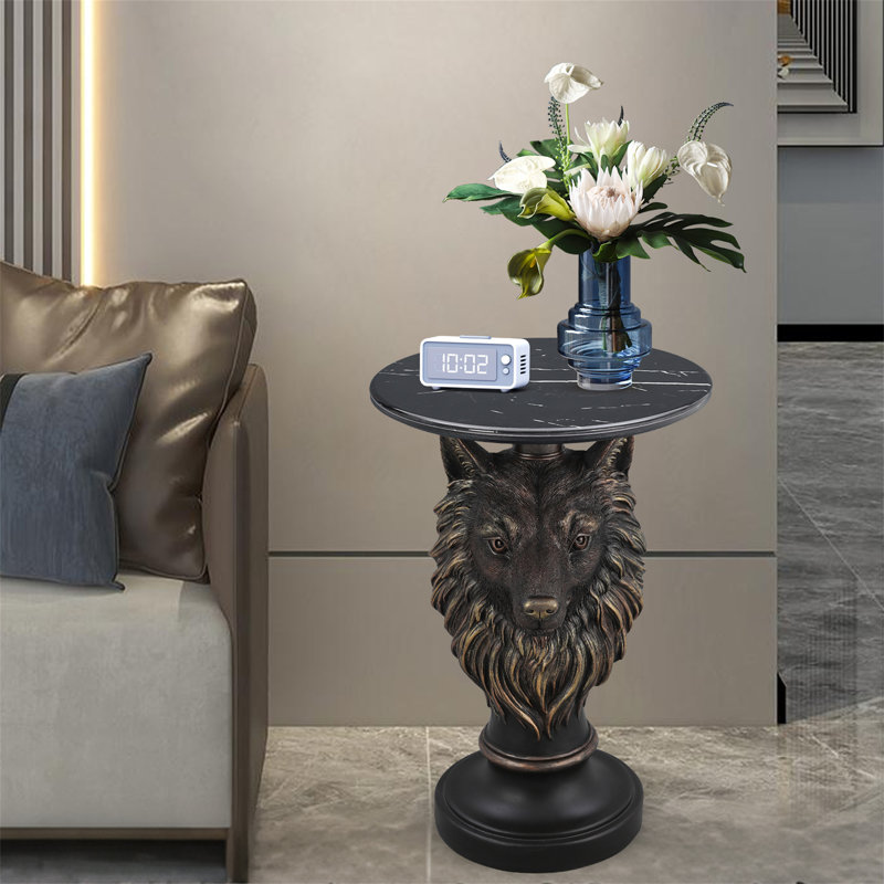Table d'appoint tête de loup