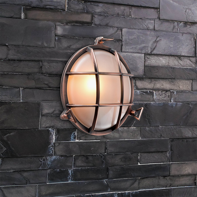Tulane 1 - Bulb Outdoor Bulkhead Light, Copper, No