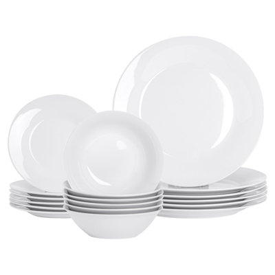 18 Piece Porcelain Dinnerware Set - Service for 6
