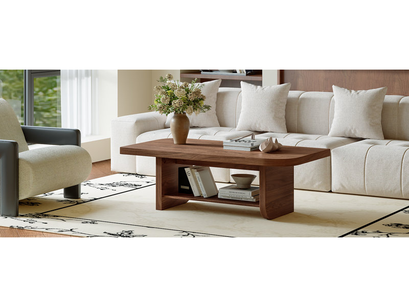 Table basse 47,2 "avec tablette de salon