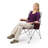 CORE 300 Pound Capacity Polyester Padded Hard Arm Chair with Carry Bag, Wine