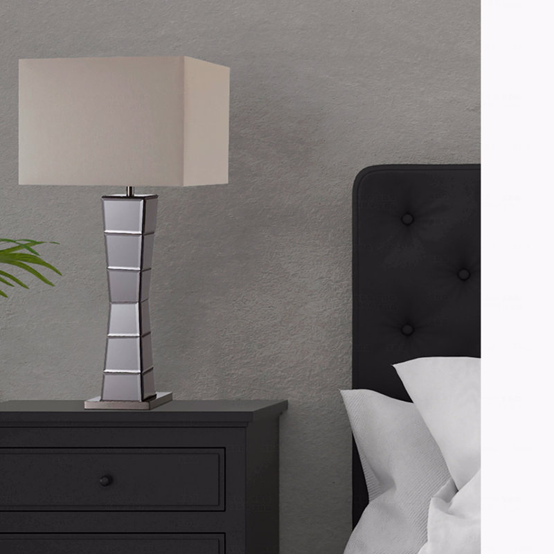 Lampe de table - Tour carrée en miroir noir 29,5 pouces Alistair
