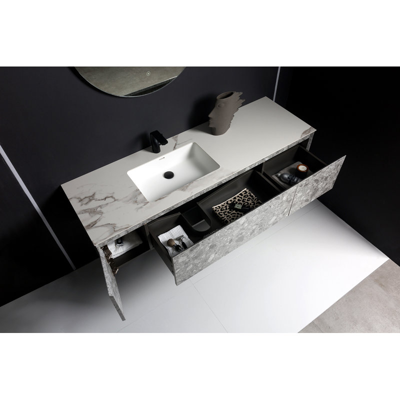 Ensemble de meuble-lavabo simple mural 65 po Wivestad