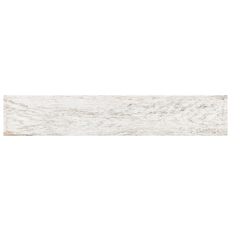 Bora 3" x 18" Porcelain Wood Look Subway Wall & Floor Tile, White