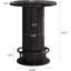 Table basse en métal et bois noir, style campagnard rustique pour petits espaces