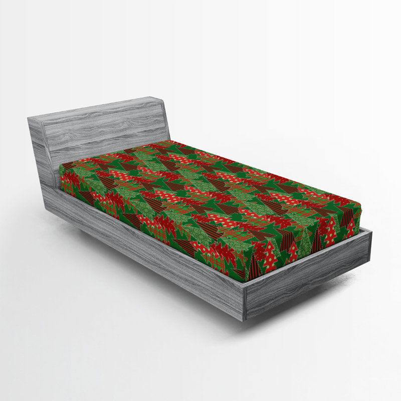 Ensemble de 2 drap-housse de Noël Ambesonne, Twin Sheet Set