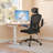 Ergonomic High-Back Mesh Office Chair with Adjustable Lumbar Support, Flip-Up Armrests, Headrest and Swivel Recline for Home & Office Task Seating-813106211