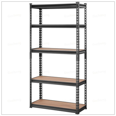 Étagère de rangement robuste et réglable en métal à 5 niveaux, parfaite pour organiser et maximiser l'espace dans n'importe quelle pièce