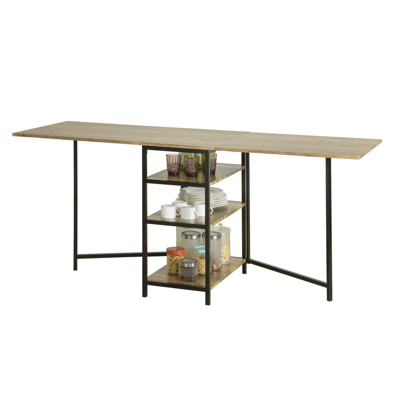 Higgston Extendable Metal Base Dining Table