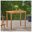 Table de bar d'extérieur rectangulaire en bois d'acacia minimaliste - finition teck