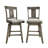 5-Piece Counter-Height Dining Set with Upholstered Splat-Back Chairs and Square Table, Dark Grey-1578517122