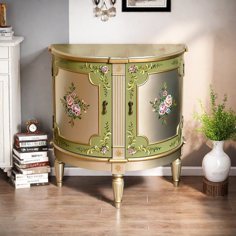 Buffet décoratif rétro en bois peint