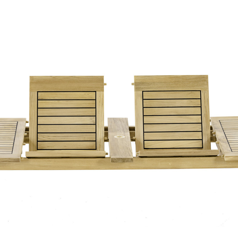 Outdoor 7 - Piece Teak Dining Set with Cushions