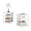 Table de bout Camnus Modern Living, ensemble de 2, blanc uni / blanc