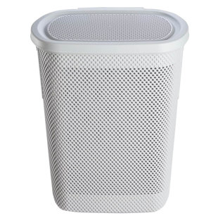 Hinged Lid Laundry Hamper Air-Permeable