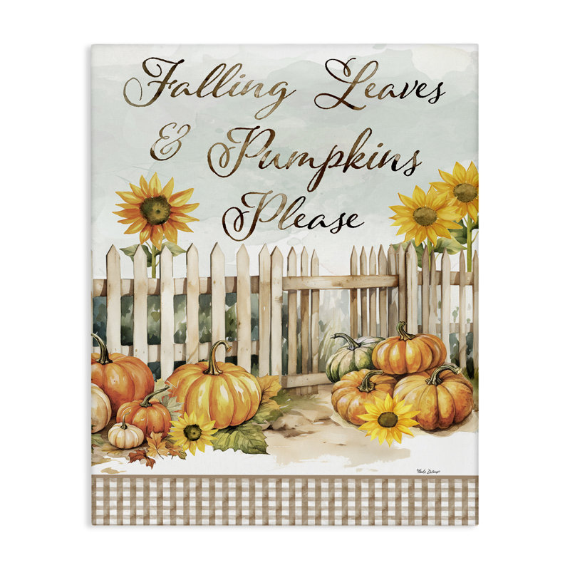 "Pumpkins Veuillez Sentiment", art mural par Nicole DeCamp, H 40 po x l 30 po
