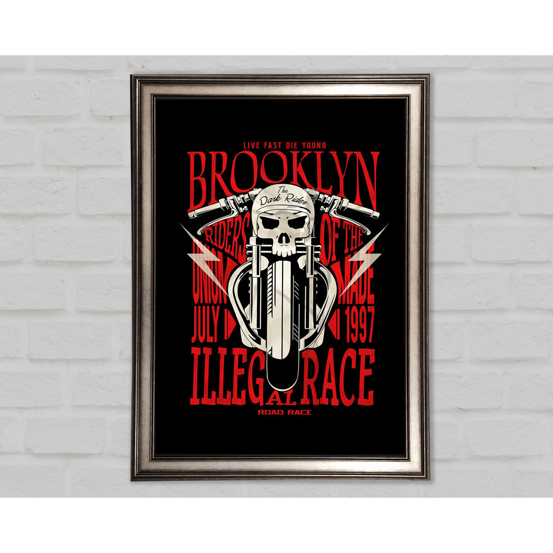 Brooklyn the Dark Rider - Einzelne Bilderrahmen Kunstdrucke