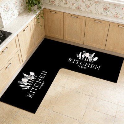 Kitchen Rug Living Room Carpet Floor Kitchen Mats L Corner Carpet Mats Kitchen Absorbent Non Slide Mats Machines Wash Kitchen Carpet For Kitchen Cooking Dark