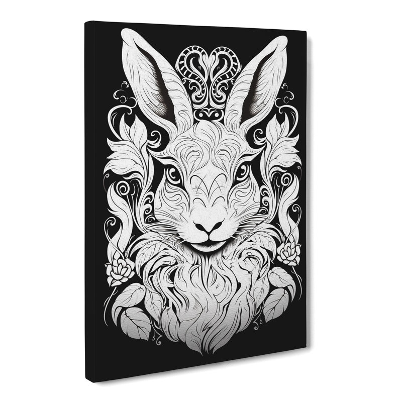 Hare Line - Print, 76cm H x 50cm W x 3cm D