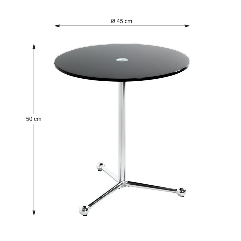 Dossou Glass Top Frame End Table