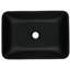 Lavabo de salle de bain tout-inclus noir mat avec robinet et robinet escamotable élégant - 13,0 po x 18,13 po x 4 po x 4 po