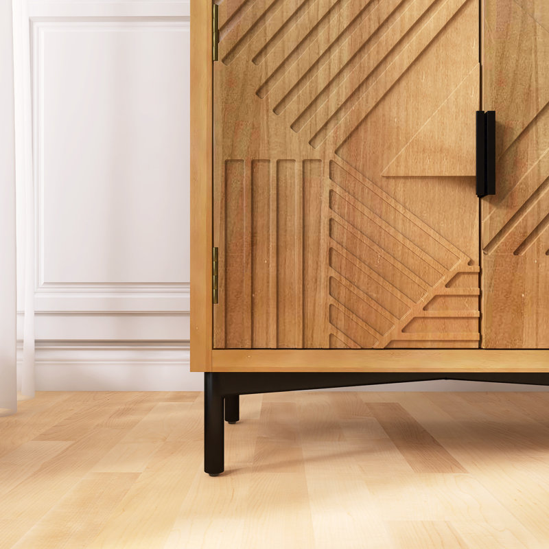 2-Doors Accent Cabinet with Modeled After an Antique, 28''Wx14''Dx34.5''H