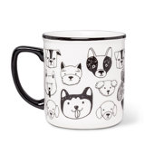 Set Of 4 Simple Dog Faces Mug