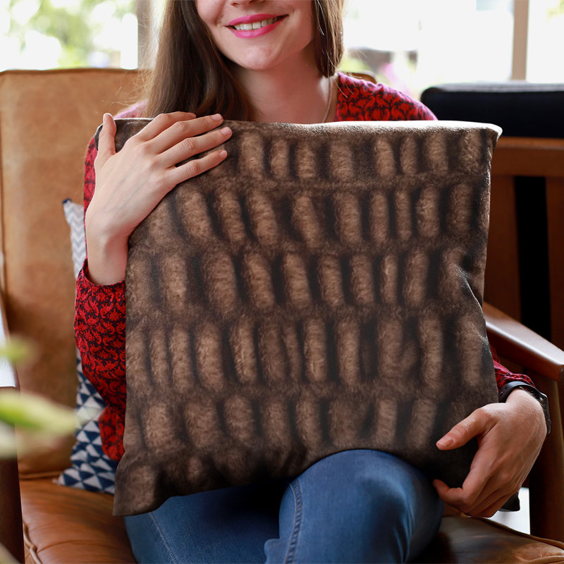 Plush Pelt Animal Print Reversible Throw Pillow, 22" x 22"