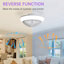 Ventilateur de plafond fermé à DEL à intensité variable de 15 pouces avec télécommande moderne à 6 vitesses sans pales pour chambre d'enfant
