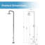 Douche d'extérieur autoportante en acier inoxydable H 94 po 94 po-126659471