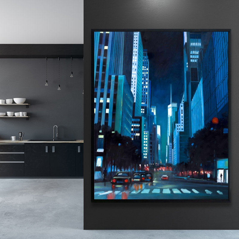 «Evening In Manhattan, New-york» sur toile