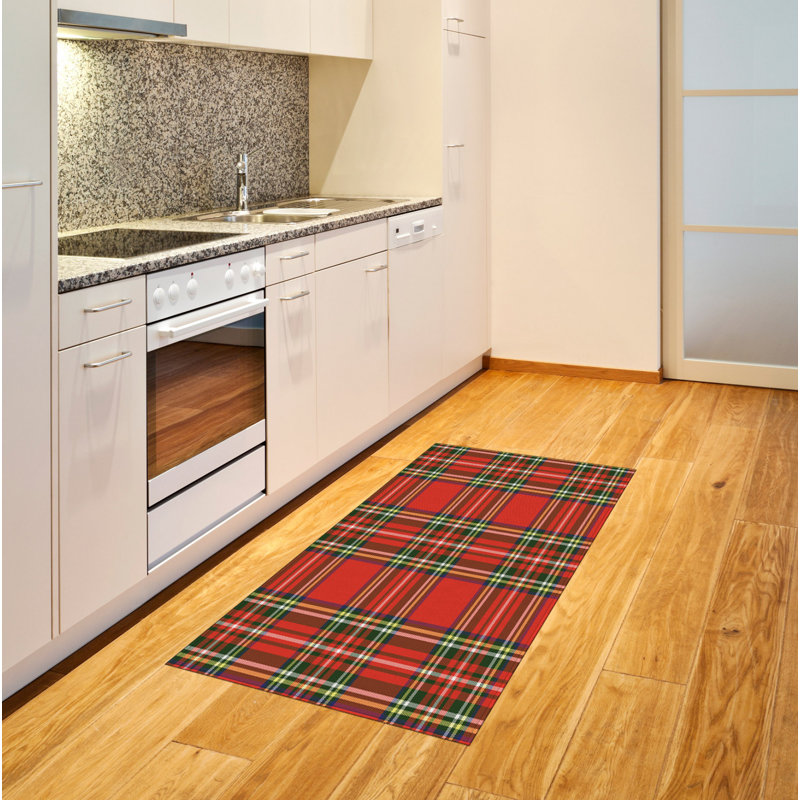 Plaid High Density Long Fiber Poly Threads Decorative Area Rug Carpet, Rectangle 2'7" x 5'