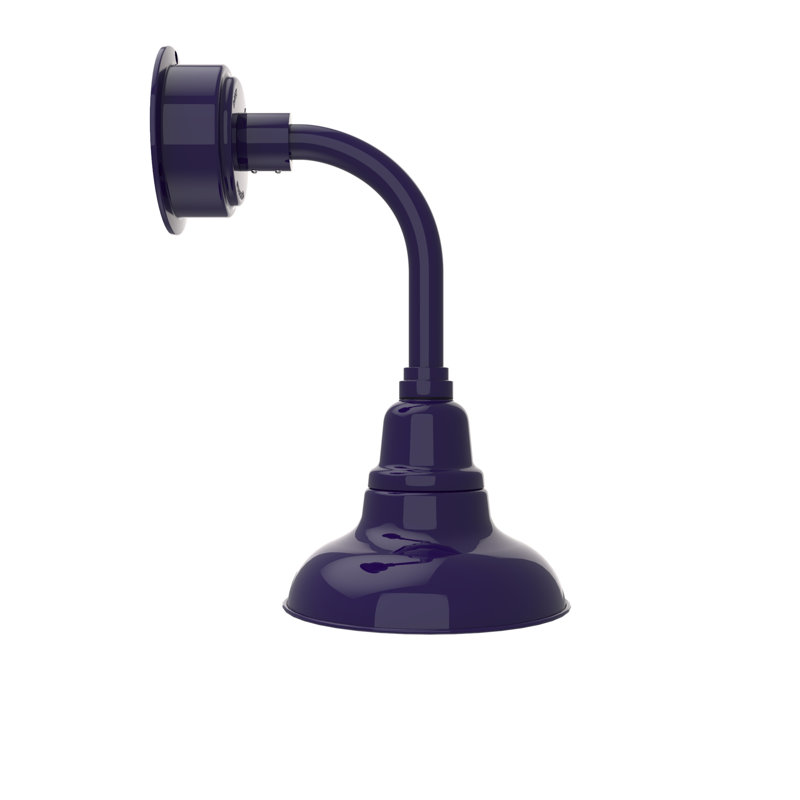 Luminaire de grange à del 1 lumière del Idella, Bleu de cobalt, H 17 po x l 18 po x P 12 po