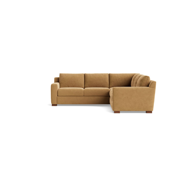 Catalina Corner Sectional, Performance Velvet - Nutmeg, Left Hand Facing