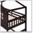 Twin Over Twin House Bunk Bed With Ladder, Wood Bed-1278823909