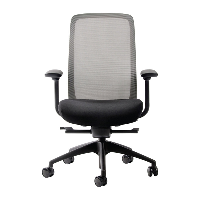 Adjustable Swivel Executive Chair in Mesh & Fabric Yellow/Black