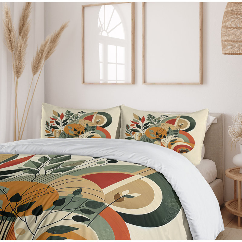 Monstera Duvet Cover, California King Duvet Cover + 2 Standard Shams